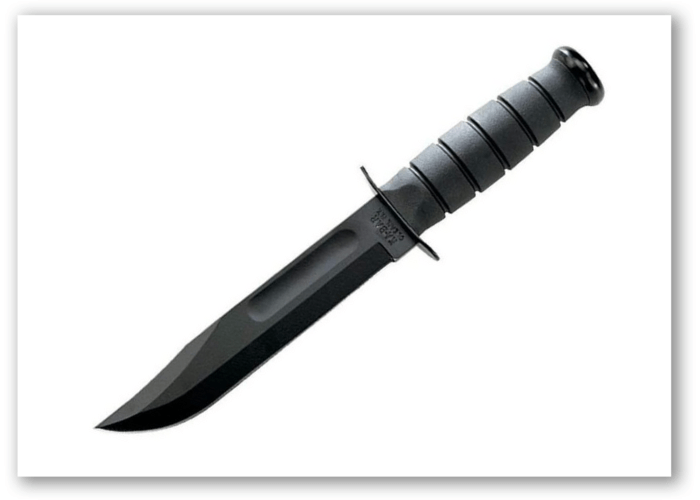 KA-BAR #1213 Black Straight Edge Knife