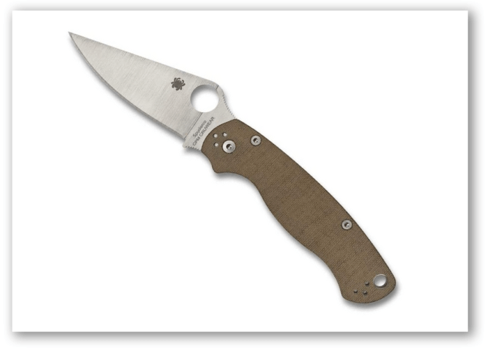 Spyderco Paramilitary 2 Knife Brown Micarta